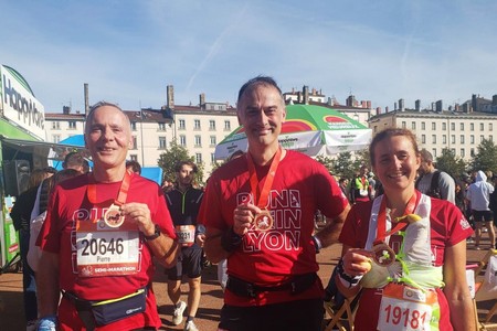 22/10/2023 - Run in LYON, semi-marathon - Pierre, Thierry, Sophie